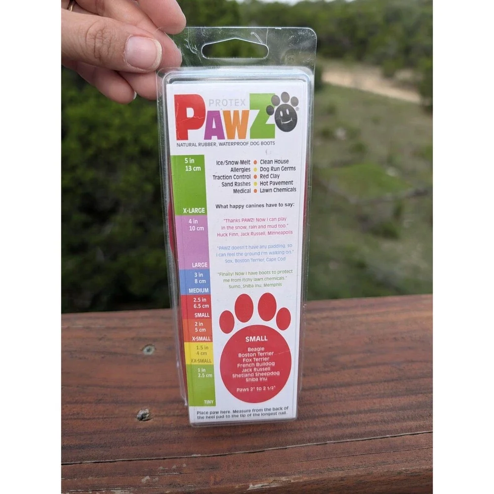 Pawz Waterproof Dog Boots 12 Pcs SMALL puppy Rain Rubber Shoes Grip reusable